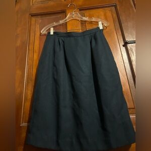 Vintage high waisted 80s green pencil skirt with pockets size medium